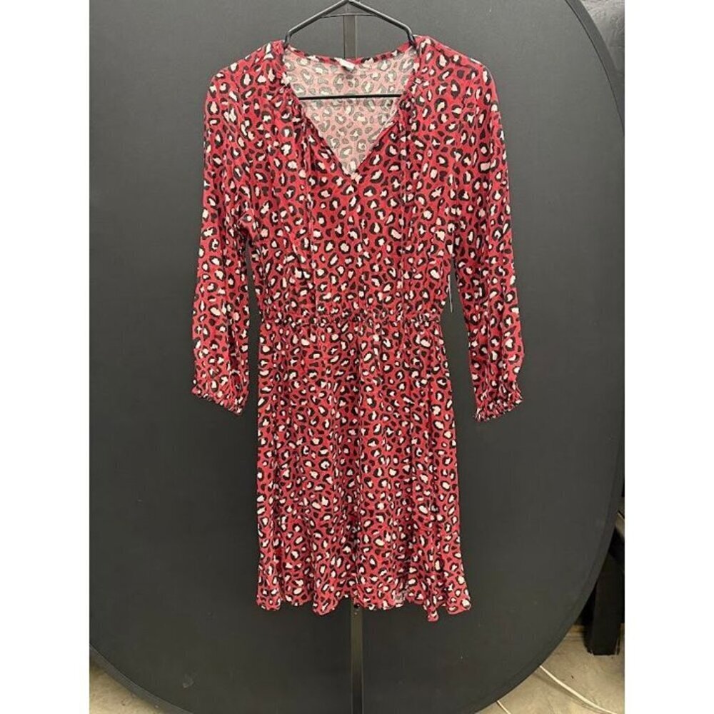 Old Navy Red Animal Print Dress